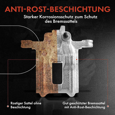 Frankberg 2x Bremssattel Bremszange Hinten Kompatibel mit 500/595/695 2008 Panda 2003-2012 Punto 199