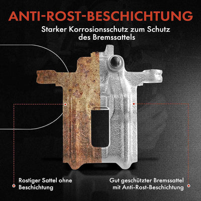 Frankberg 2x Bremssattel Bremszange Vorne Links Rechts Kompatibel mit 5er E60 520 525 530 2002-2010