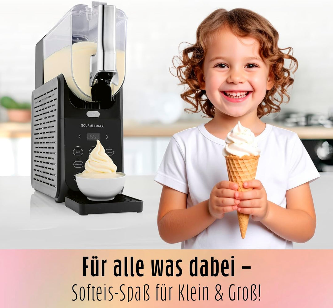 GOURMETmaxx FreezeUp Slush Eis Maschine | Slush Ice Maker mit 5 Modi | Slushmaschine für Slushies, M