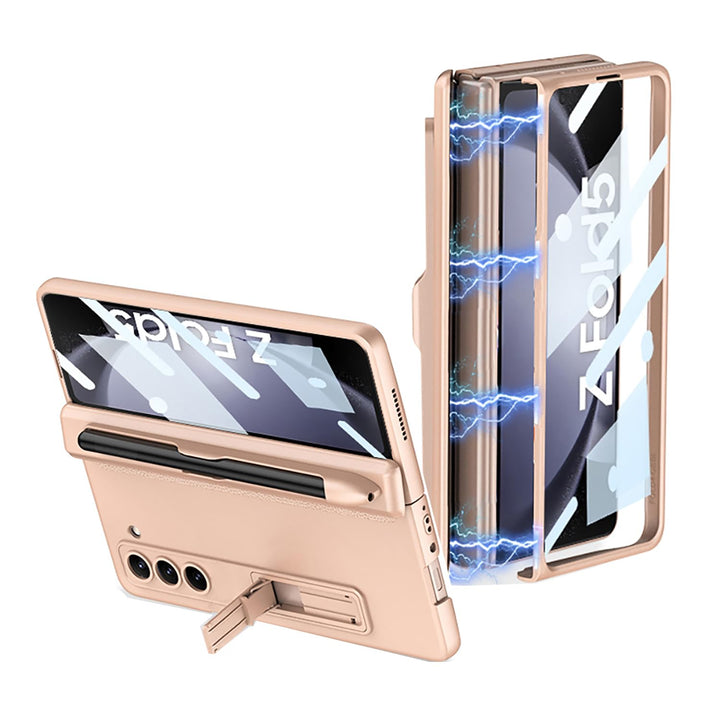 CeeEee Galaxy Z Fold5 5g Hülle 360 Grad Vollschutz Case Built in Bildschirm Schutz Handyhülle mit Pe