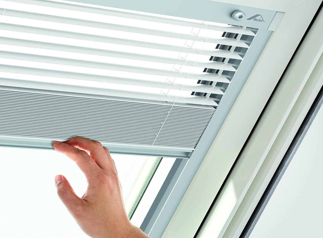 Original Roto Jalousette ZJA für Roto Dachfenster Führungsschiene Silber Aluminium Stufenlos verstel