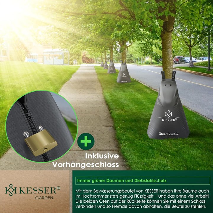 KESSER® Baum-Bewässerungssack 8er Set 75L Wassersack, Baumbewässerungsbeutel, PVC-Tasche langlebig &
