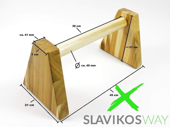 Parallettes Holz Liegestützgriffe Handstandgriffe Stabil Buchsholz Handstand Calisthenics Slavikoswa