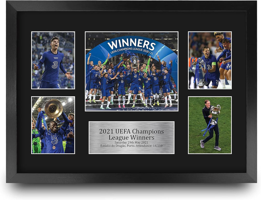 HWC Trading FR A3 Winners 2021 Gedruckte Erinnerungsstücke Signiert Autogramm Foto Display Für Fussb