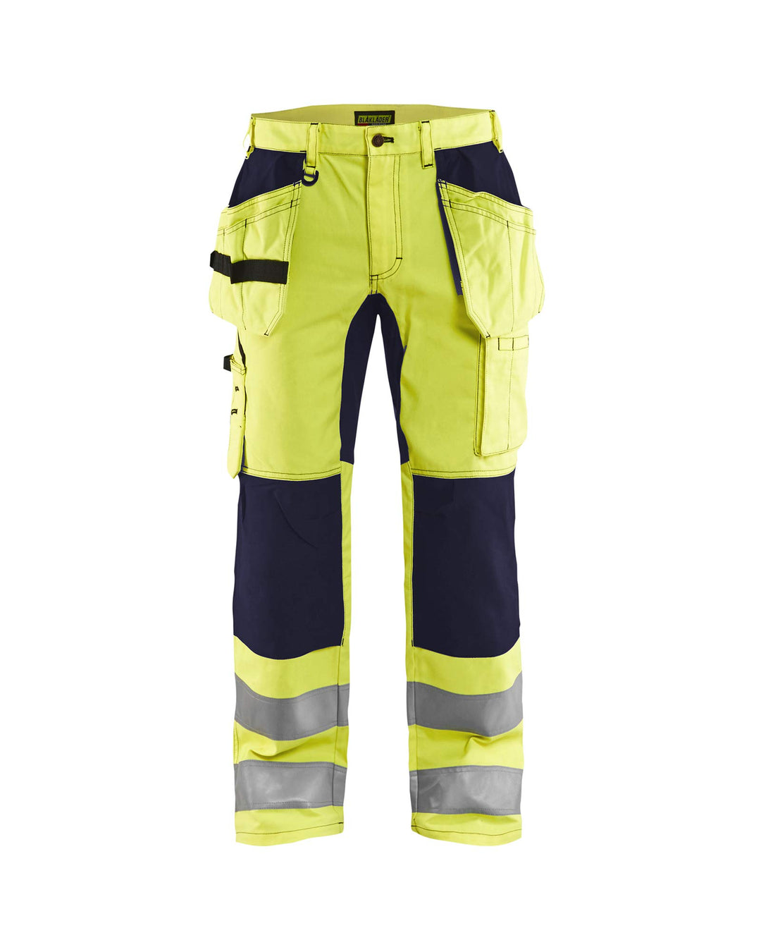 Blaklader 15521811 Hochsichtige Hose mit Stretch, Gelb/Marine, grootte D116 D116 Yellow / Navy Blue,