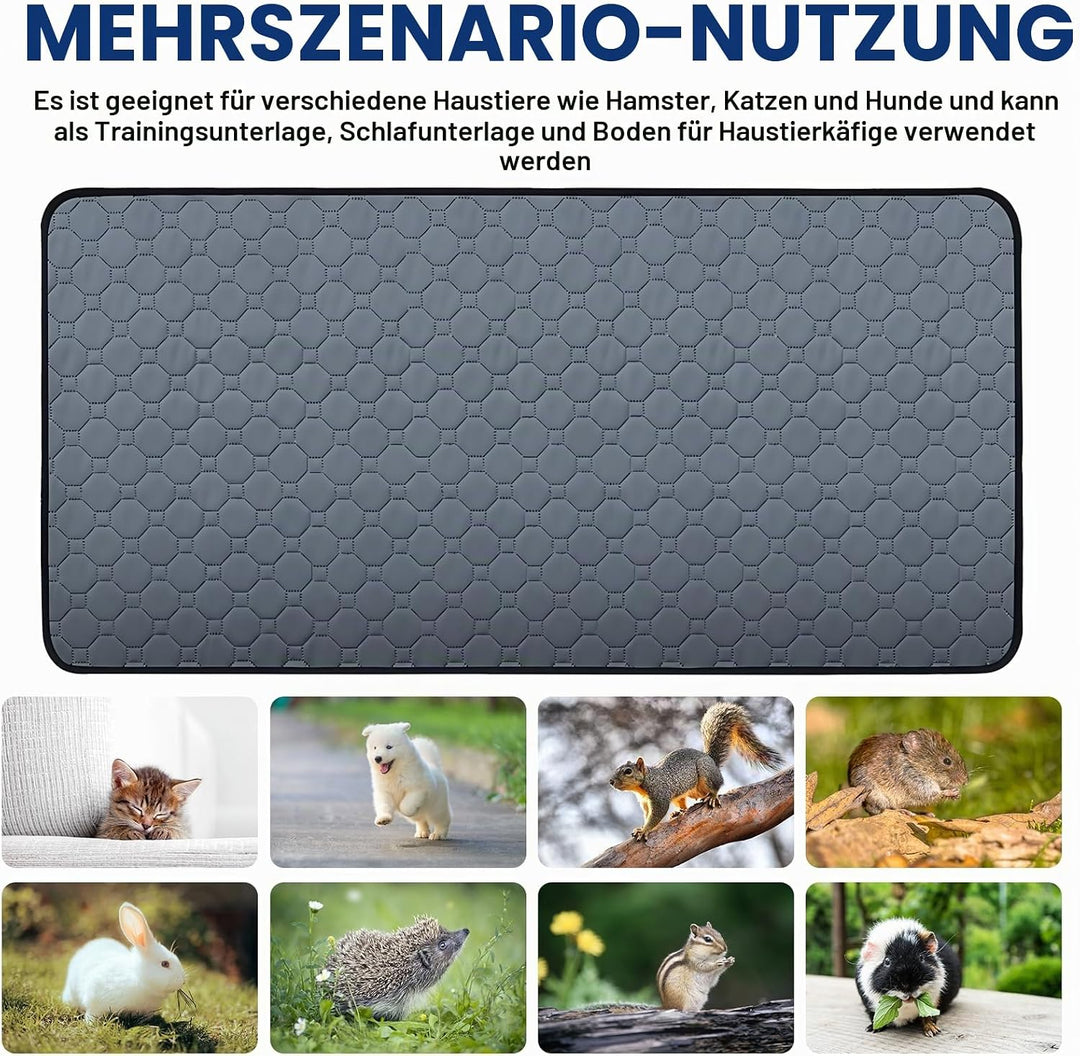 PIPI Pads für Meerschweinchen: 120x60cm Waschbar Saugfähige Unterlagen, Meerschweinchen-PIPI Pads, r