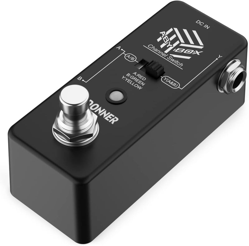 Donner ABY Box Line Selector AB Schalter Mini-Gitarren-Effektpedal True Bypass Schwarz：ABY pedal, Sc