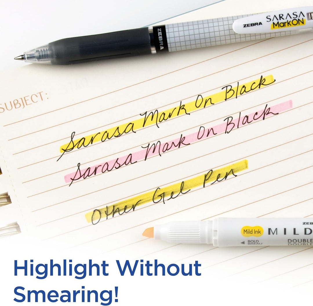 Zebra Pen Sarasa Mark ON Gel-Druckstift, feine Spitze, 0,5 mm, schwarze Tinte, 12 St ck