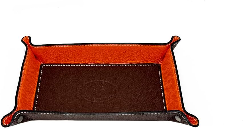 FrasiBags Taschenleerer Leder - Vide Poche - Ledertablett Organizer, Praktische rechteckig Aufbewahr