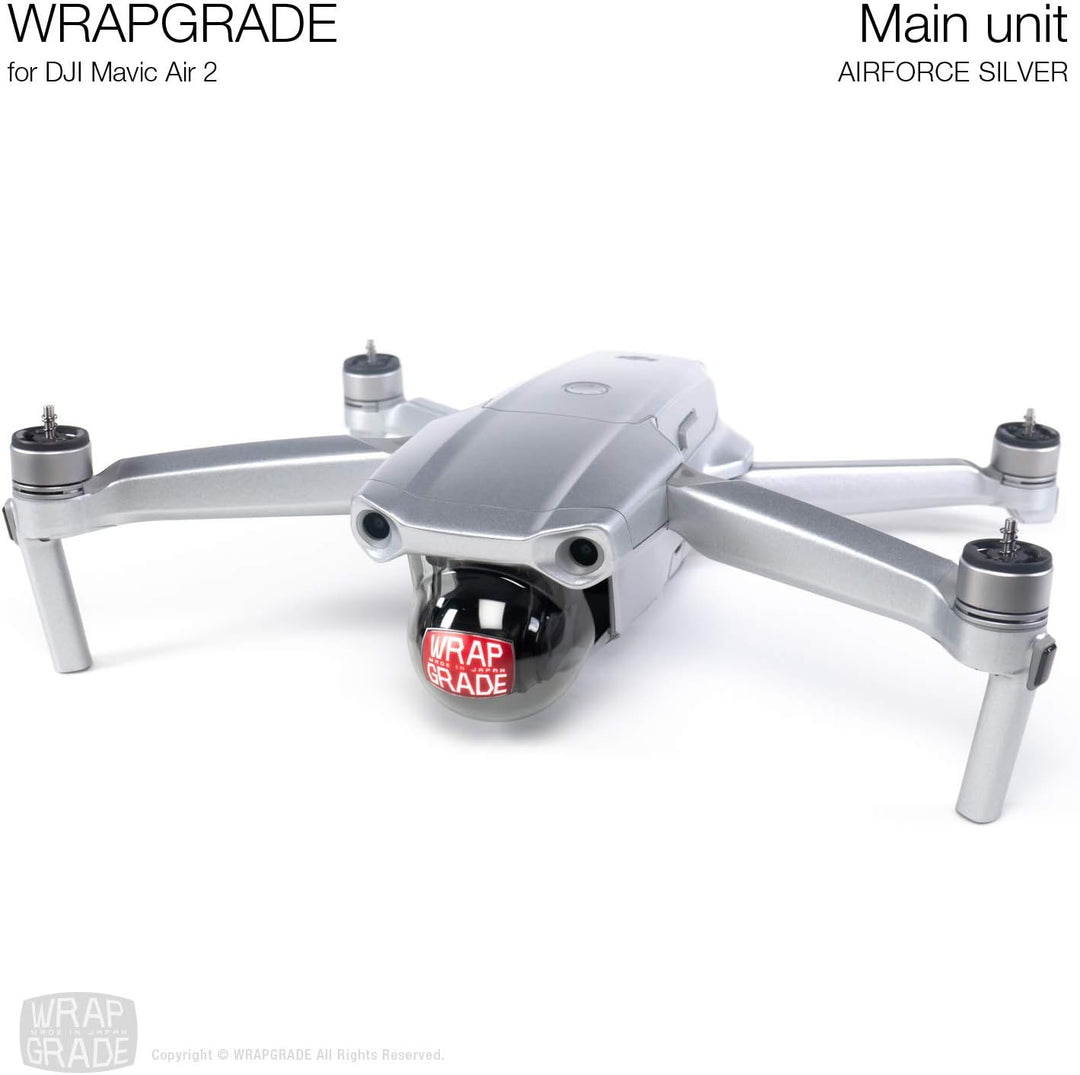 Wrapgrade Main Unit Skin kompatibel mit DJI Mavic Air 2 (Airforce Silver)
