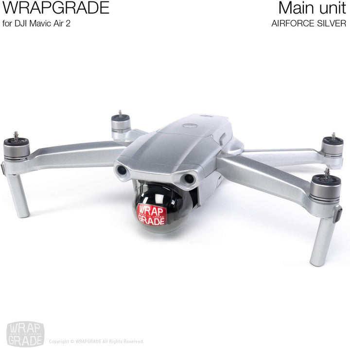 Wrapgrade Main Unit Skin kompatibel mit DJI Mavic Air 2 (Airforce Silver)