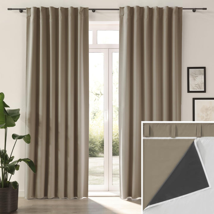 Delindo Lifestyle® Verdunklungsgardine ISO mit Abnehmbarer Thermo Ausstattung, abdunkelne Vorhänge,