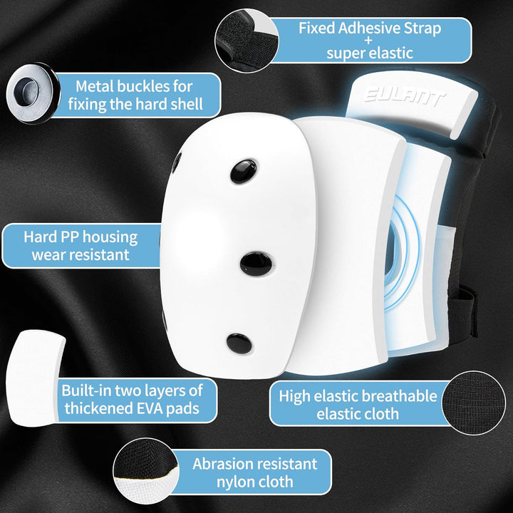 ONTYZZ Knieschoner Set Ellbogenschützer Handgelenkschützer 6 in 1 Protektoren Set Schutzausrüstung E