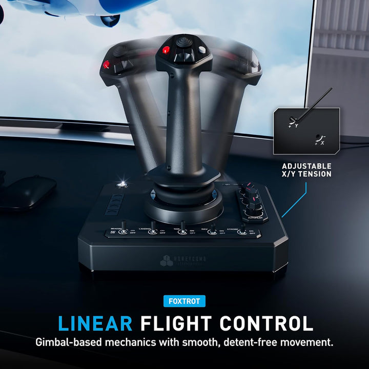 Honeycomb Foxtrot Aviation Stick - Flight Stick für Flugsimulation, Premium-Gimbal-Mechanismus, 16-b