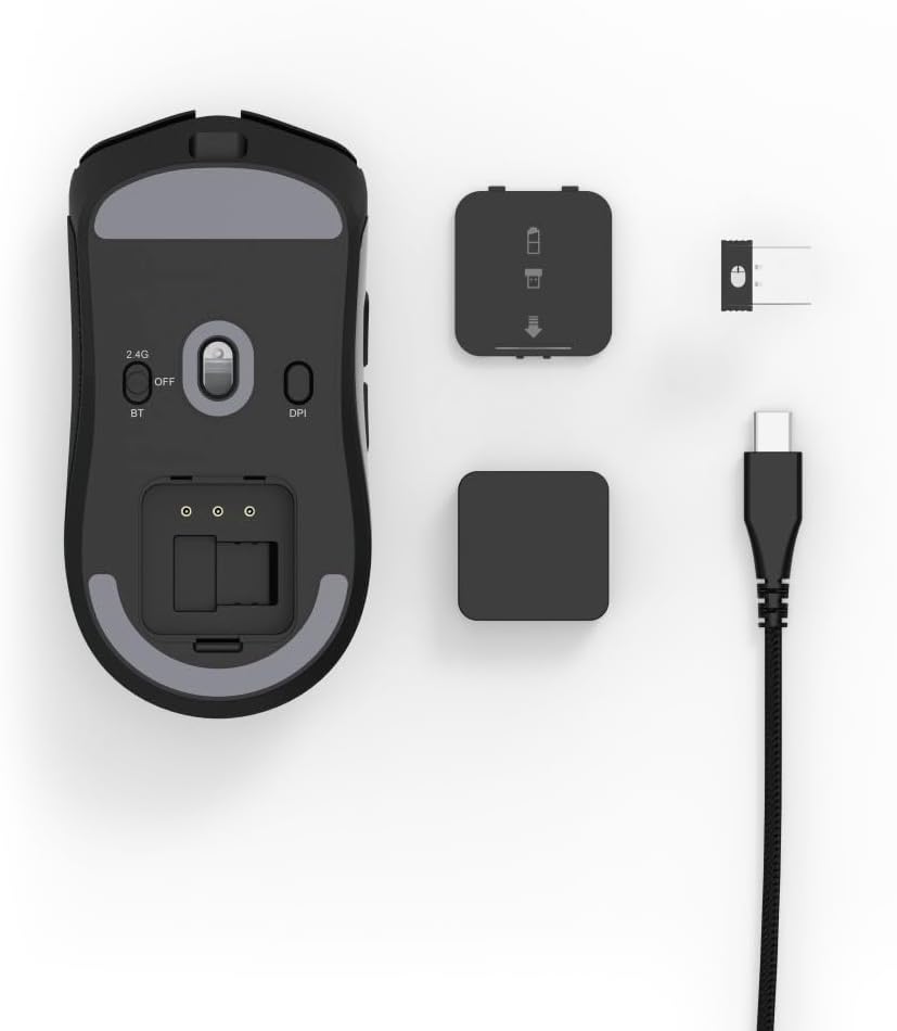 uRage Gaming-Maus „Reaper 820 Wireless“, 57g, 8.000 Hz, 26.000 DPI | Leicht, schwarz, Polling Rate,