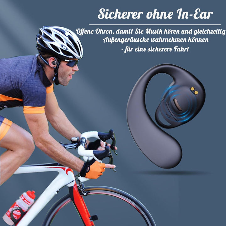 ESSONIO Kopfhörer Kabellos Bluetooth 5.3 Bone Conduction Headphones 10 Stunden Gesprächszeit Noise C