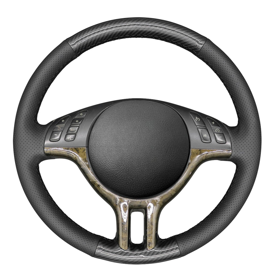 MEWANT Lenkradhülle aus genähtem Leder für BMW 3er E46 E46/5 2000 2001 2002 2003 2001 2005 / X5 E53