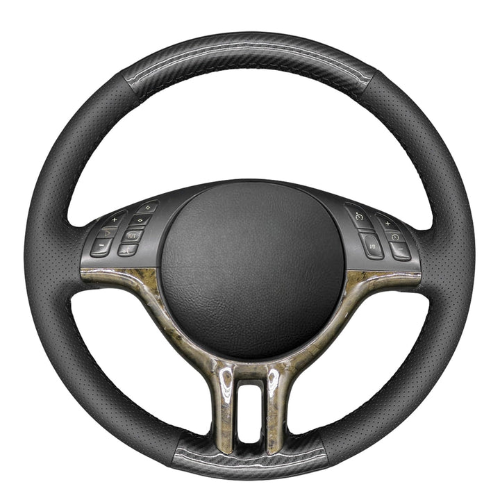 MEWANT Lenkradhülle aus genähtem Leder für BMW 3er E46 E46/5 2000 2001 2002 2003 2001 2005 / X5 E53