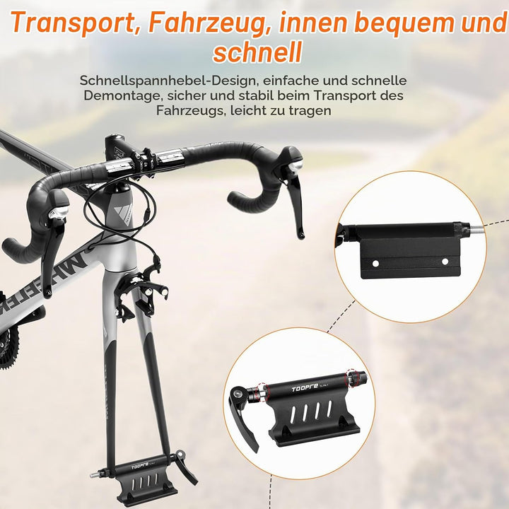 2 Stück Fahrrad Gabelhalterung Auto, Aluminium Vorderradgabel-Fixierclip mit Schnellspanner – Fahrra