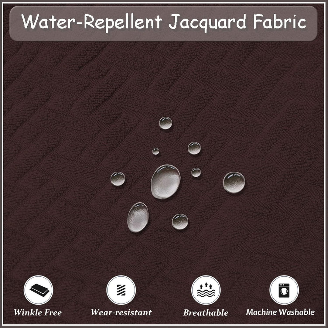 KELUINA Stretch wasserdichte Jacquard mit langem Gitter Esszimmer Stuhlhussen Home Decor, Stuhlhusse