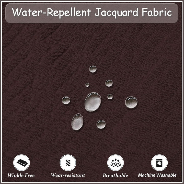 KELUINA Stretch wasserdichte Jacquard mit langem Gitter Esszimmer Stuhlhussen Home Decor, Stuhlhusse