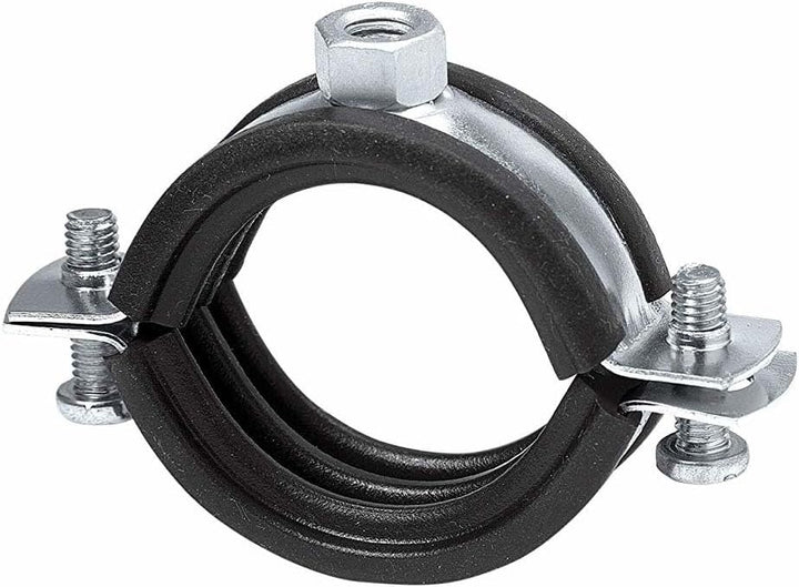 20-112mm Schraubrohrschelle verzinkt mit Gummieinlage Zweischraubenschelle 81-86 mm 10 Stück, 81-86