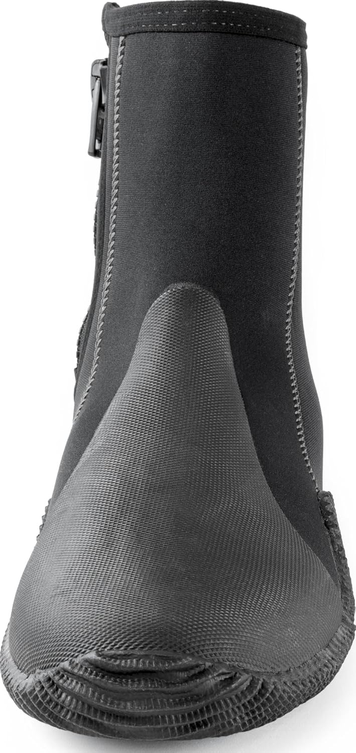 Cressi Isla Boots - Unisex Tauchschuhe aus Neopren Shwarz mit Gummisohle 5mm XL, 5mm XL