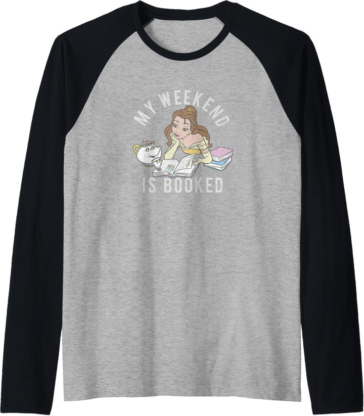 Disney Beauty & The Beast Belle & Mrs. Pots Booked Weekend Raglan