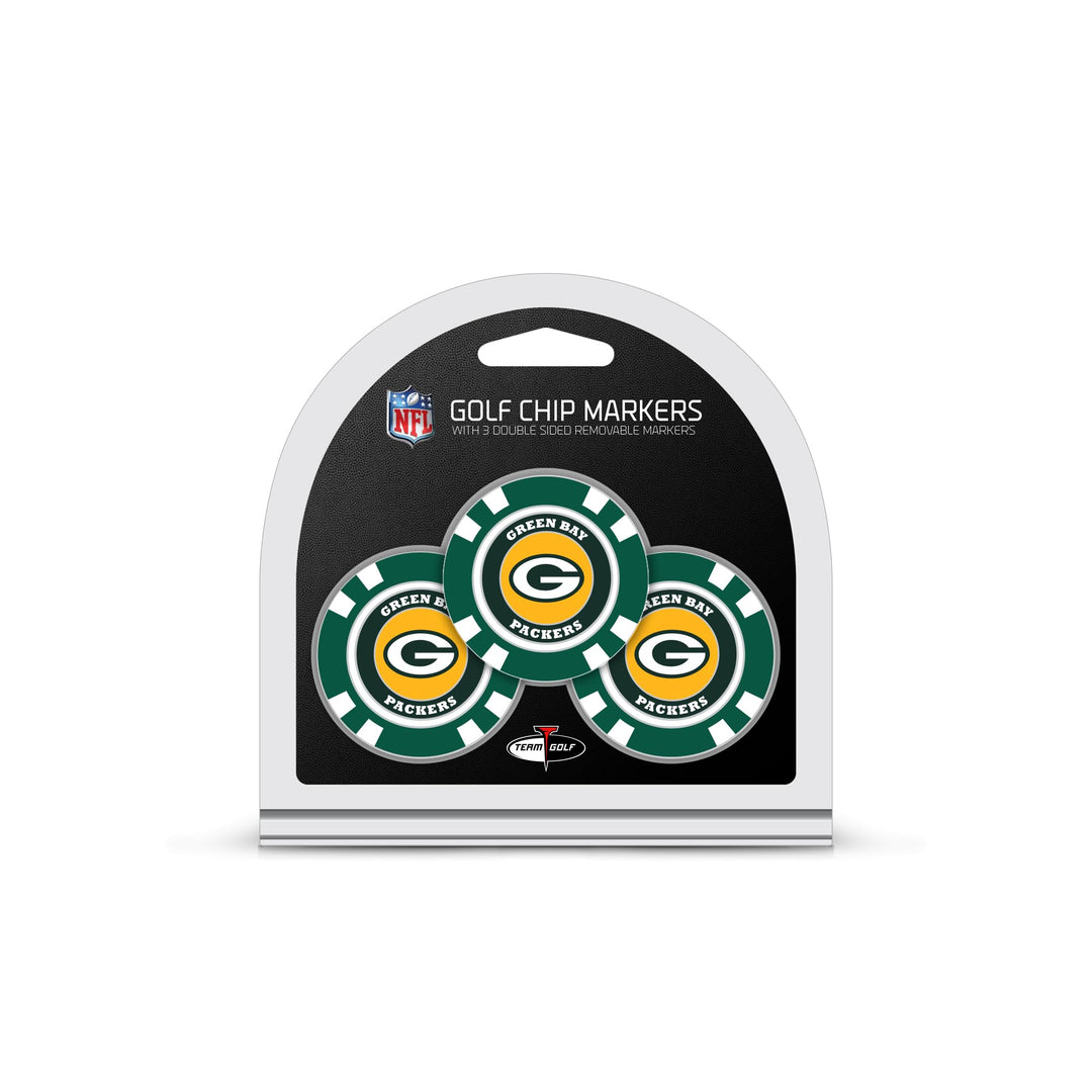 Team Golf NFL Golf Chip Ballmarker (3 Stück), Poker Chip Grösse mit Pop Out kleineren, doppelseitige