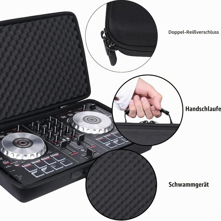 Eujgoov DJ Controller Tasche 40x25x8cm 600D Oxfordstoff Kompatibel mit DDJ-FLX4/SB3/RB verstellbare