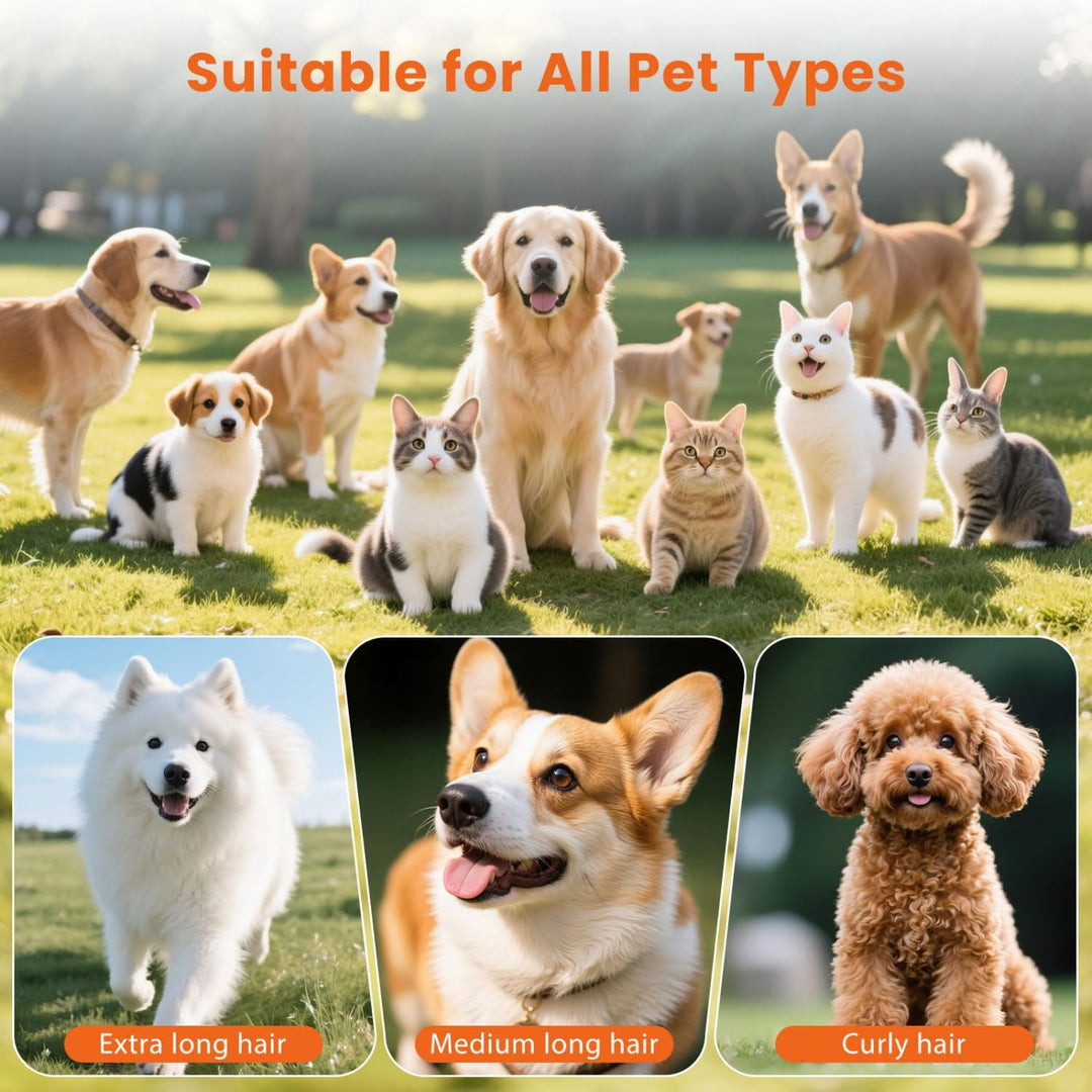 Nobleza Hundeschermaschine mit Staubsauger, Super Saugkraft mit 12000 Pa Saugt 99.99% der Tierhaare,