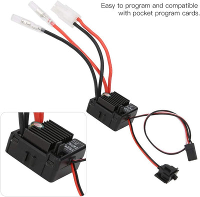 VGEBY RC Auto ESC, 2-3S 60A ESC Brushed mit Wasserdicht BEC 5V/2A ESC Elektronischer Drehzahlregler