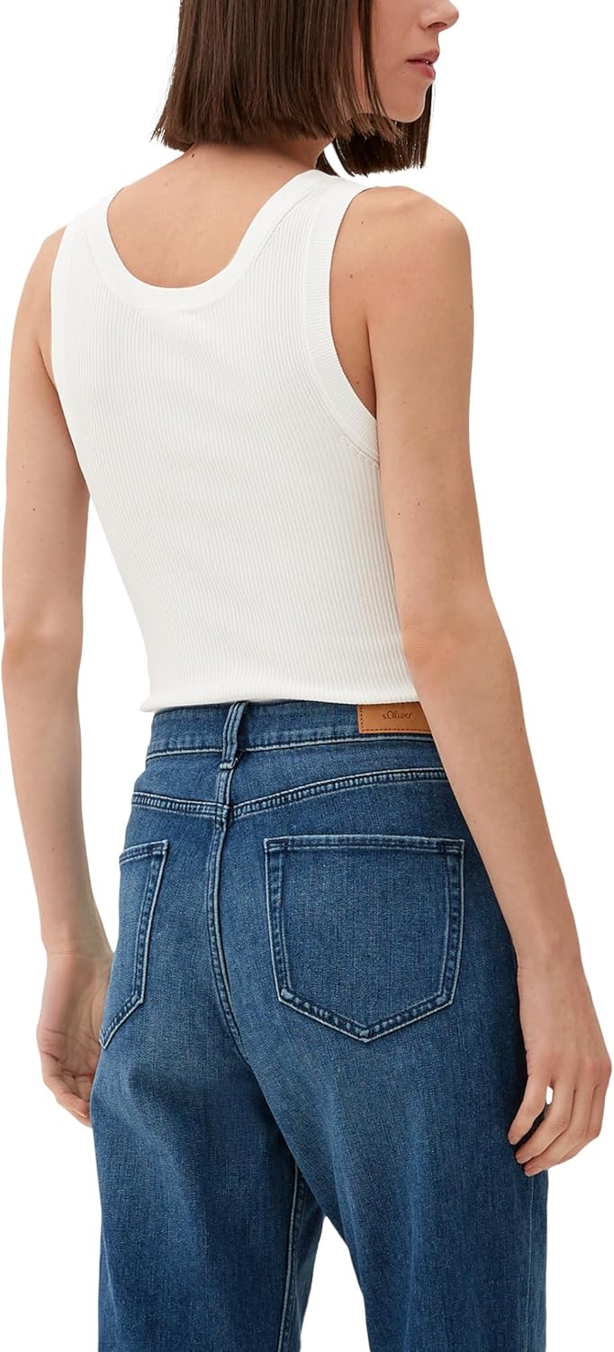 s.Oliver Damen Strick Top 36 Creme 0210, 36 Creme 0210