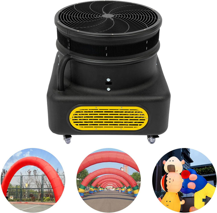 750W Gebläse für Aufblasbare Tänzer, 7m Sky Puppet Tänzerin Blower, Luftgebläse mit 4-Räder, 2800RPM