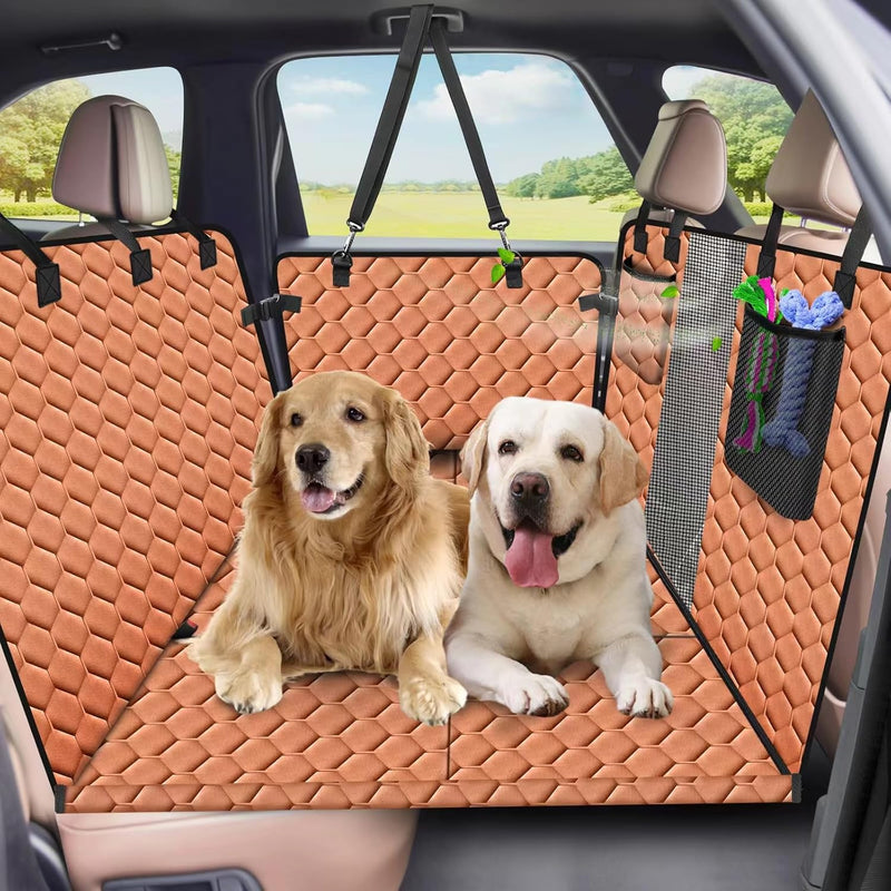 Reiseresa Hundedecke Auto Rückbank, Auto Hundedecke Rücksitz mit Stabilen Hartholzplatten und 2-in-1