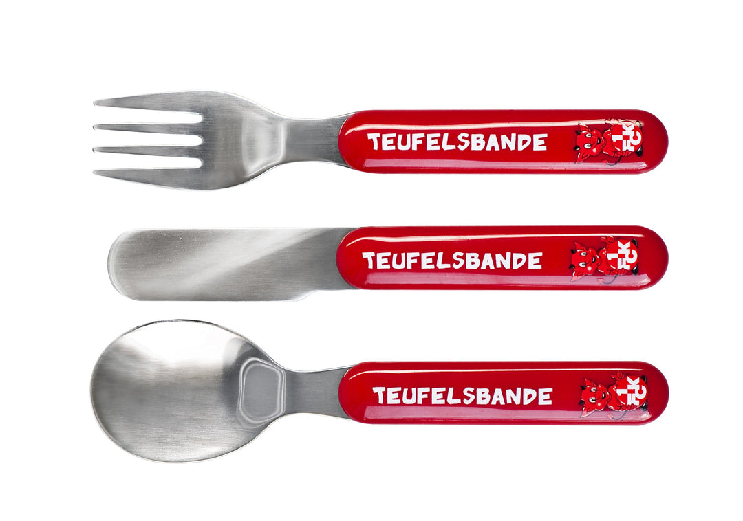 Brauns 1. FC Kaiserslautern Kinder-Besteck-Set 3-Teilig, rot, 18082