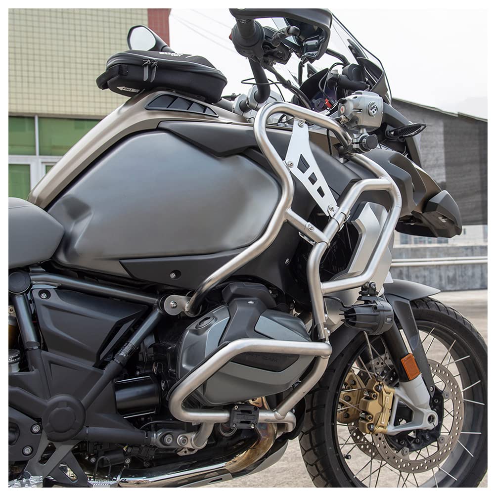 Motorrad Tankseitenschutz aus Edelstahl, Autobahn Sturzbügelverlängerung, Ganzkörper Motorschutz Zub