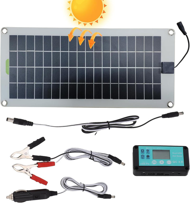 Solar Charger, Car Battery, Trickle Kit, 16,54 x 7,87 Zoll 30 W 12 V Energie, Plug Play Design, Idea