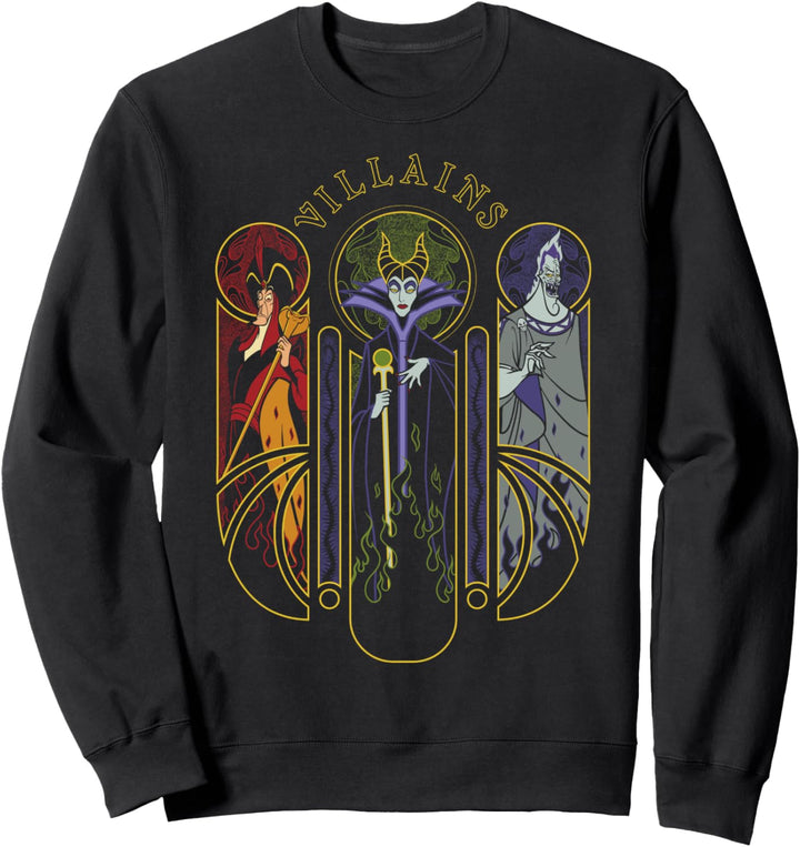Disney Villains Distressed Panel Portrait C1 Sweatshirt