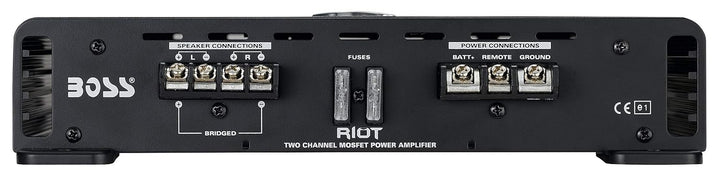 Boss Systems R3002 Subwoofer schwarz 600 W, 2 Kanäle, 600 W, 2 Kanäle