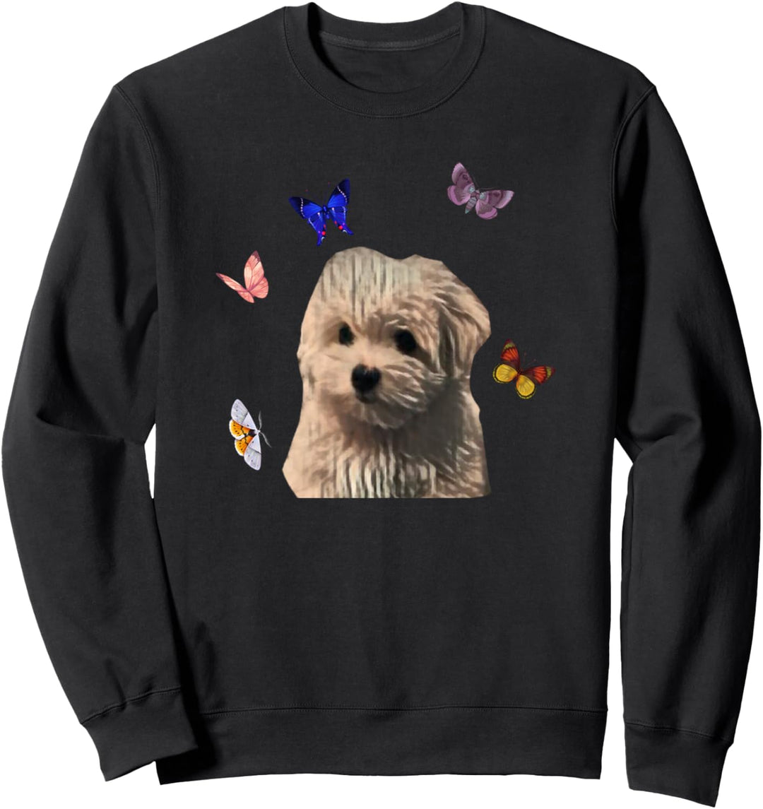 Havaneser mit Schmetterlingen Sweatshirt