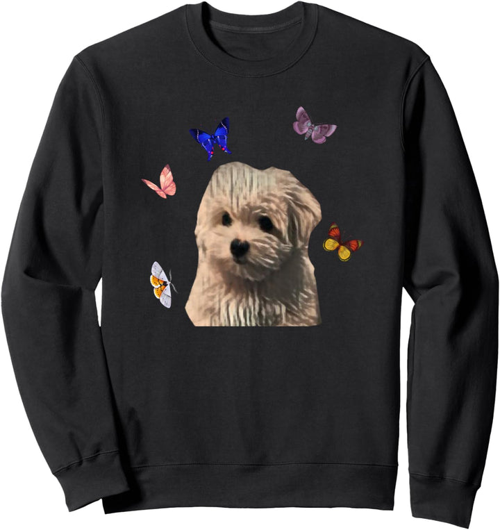 Havaneser mit Schmetterlingen Sweatshirt
