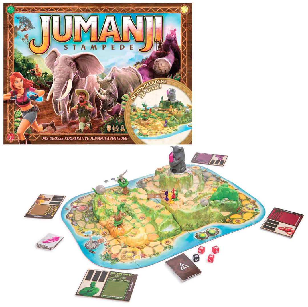 Spin Master Games - Jumanji Stampede - grosses kooperatives 3D-Abenteuerspiel für die ganze Familie,