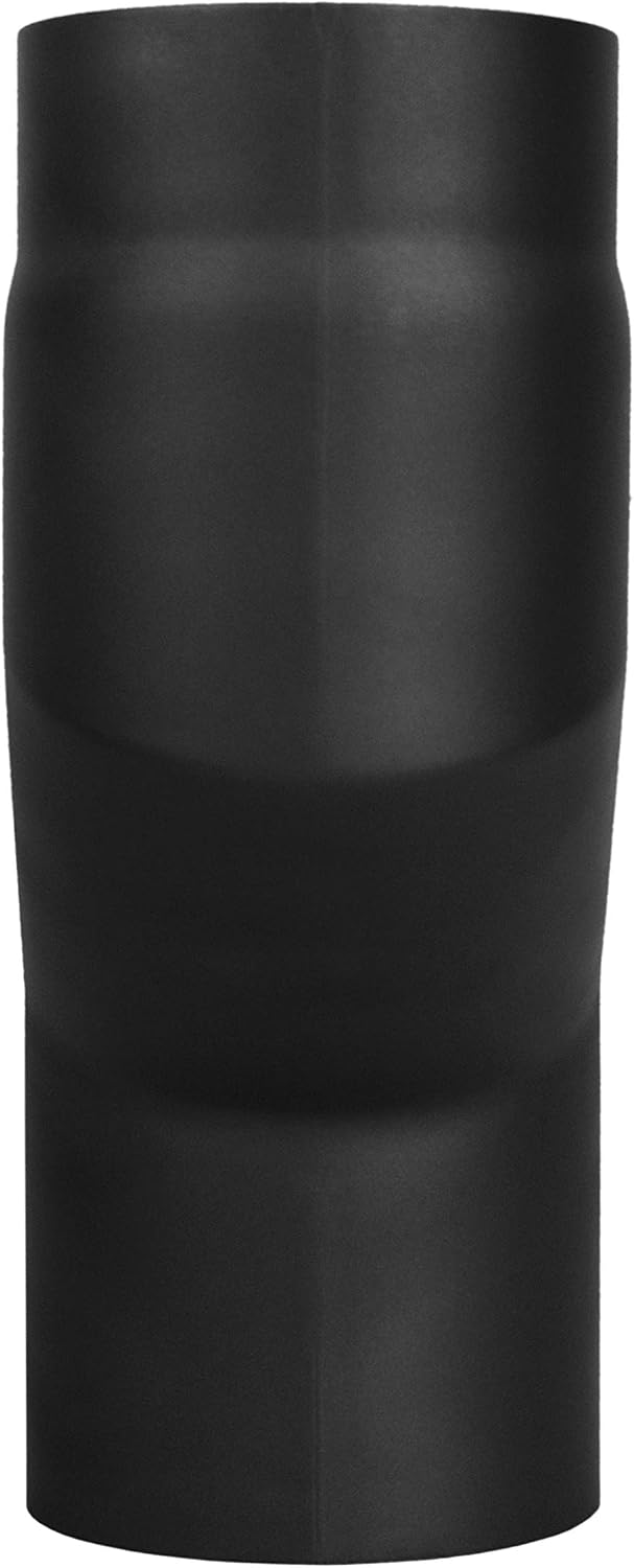 LANZZAS Ofenrohr Stufenbogen mit 80 mm Versatz, im Durchmesser DN 130 mm, Farbe: schwarz - weitere R