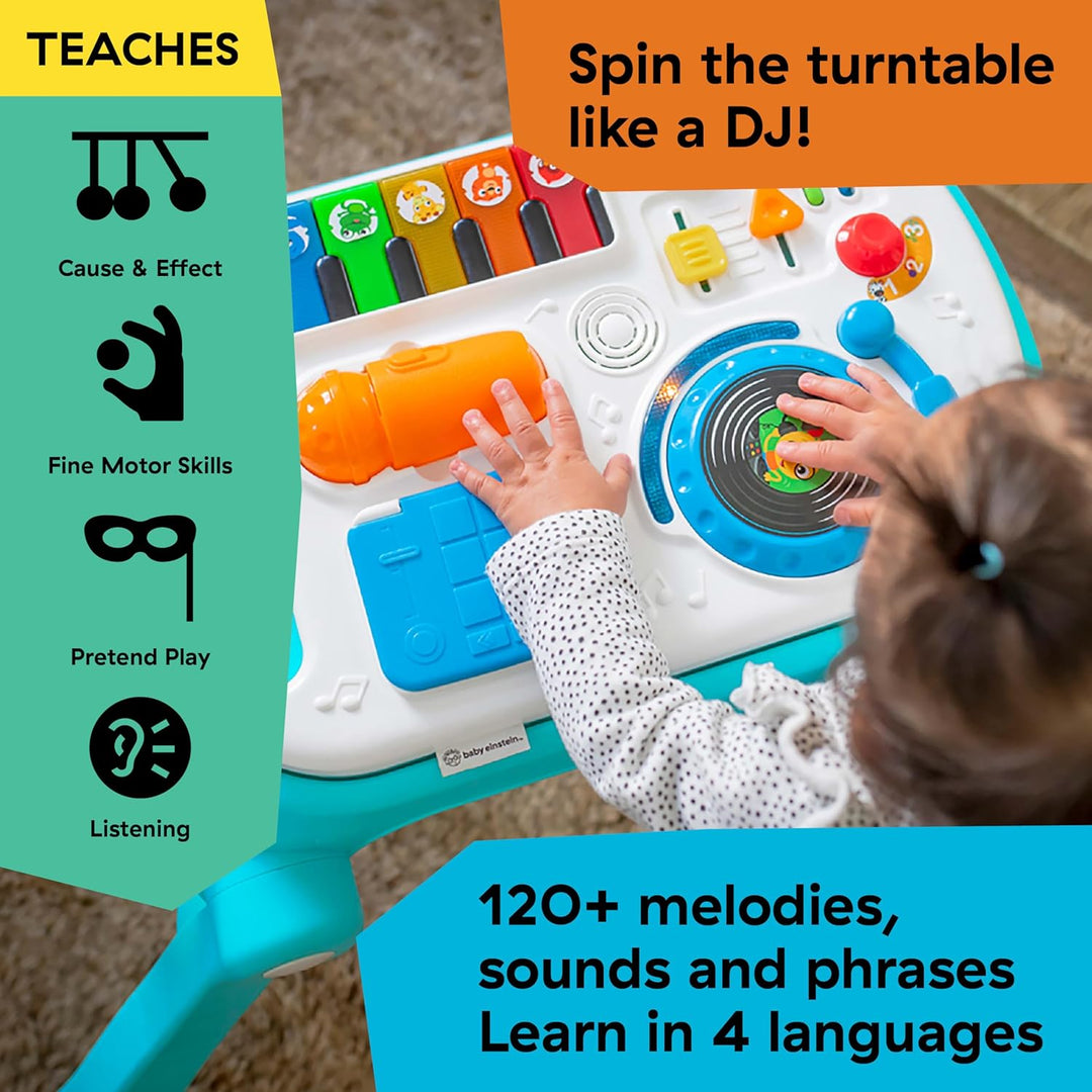 Baby Einstein, Musical Mix ‘N Roll 4-in-1 Baby Lauflernhilfe & Spieltisch, Entdecken Musik, Farben &