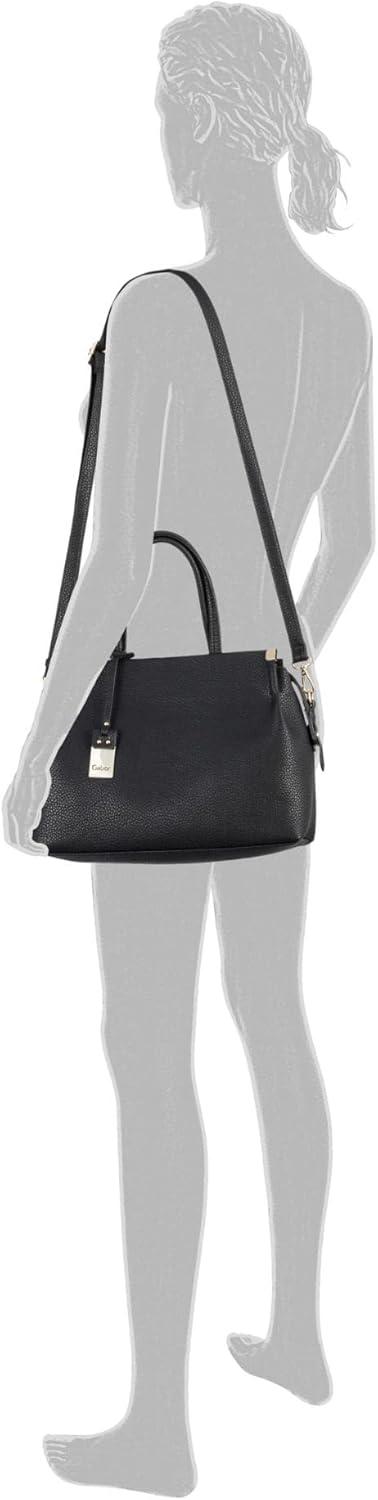 Gabor bags Gela Damen Shopper Umhängetasche Reissverschluss Beige 35 x 13,5 x 24 Schwarz, 35 x 13,5