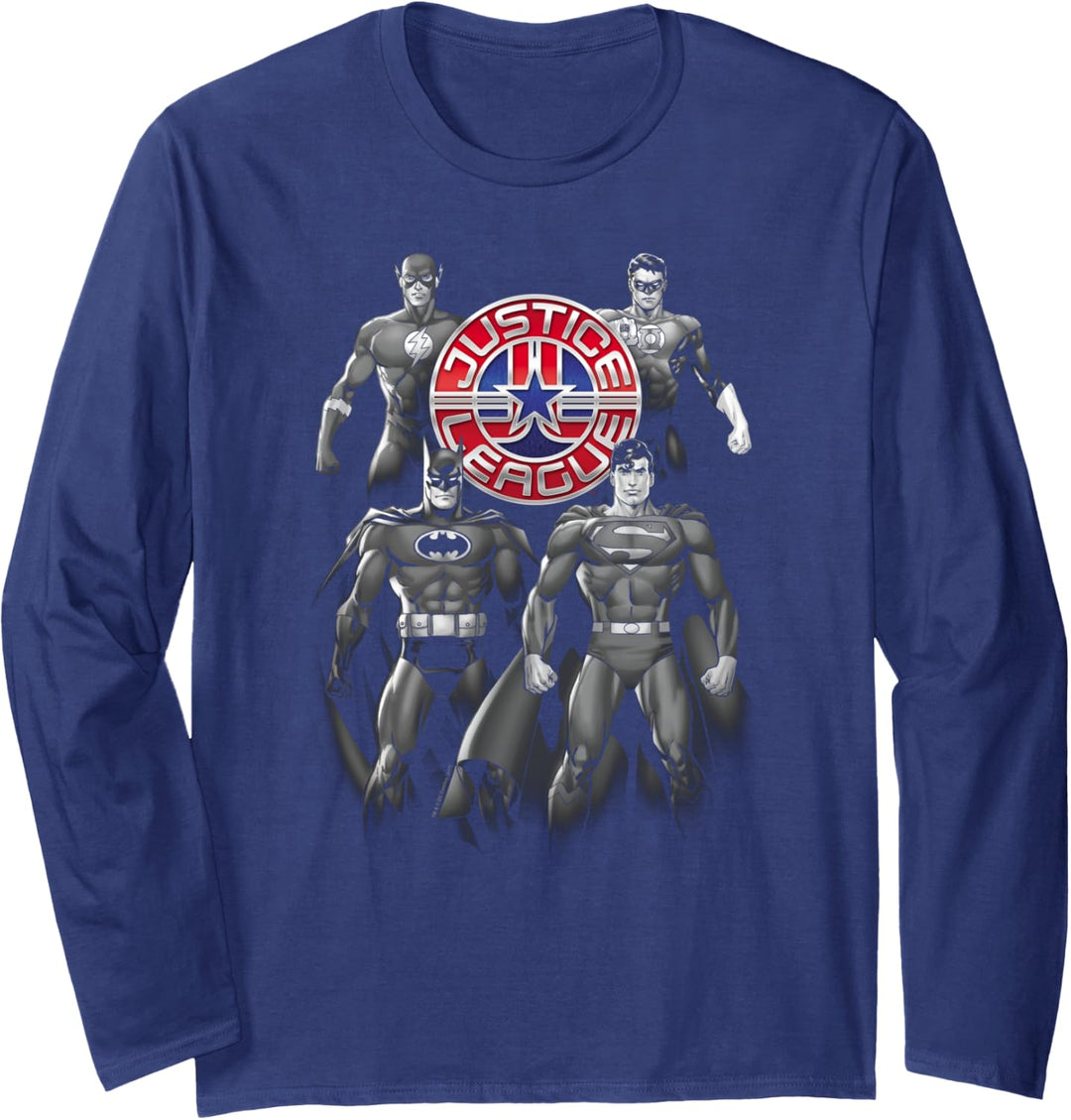 Justice League Shades of Gray Langarmshirt