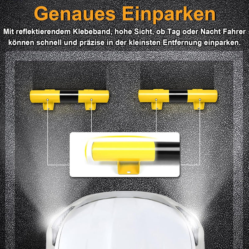 NAIZY Radstopper 4er Metall Parkstopper Parkplatzbegrenzung 60x13x9cm Parkplatzmarkierung mit Dehnsc