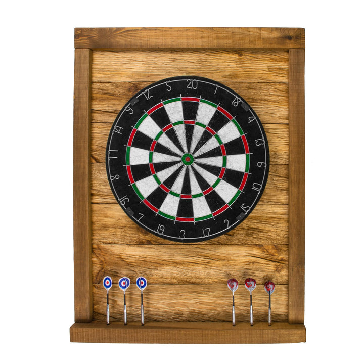 John Paddle Premium Dart Wandschutz Surround aus Holz im Loft Retro Vintage Stil Vintage Stil Brown,