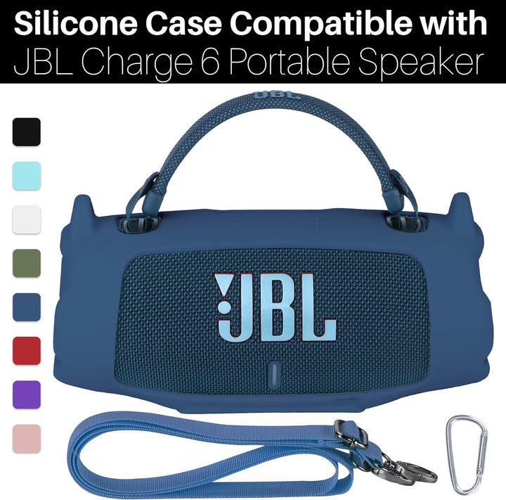 Silikonhülle Tragetasche Case für JBL Charge 6 Lautsprecher Minzgrün, Minzgrün